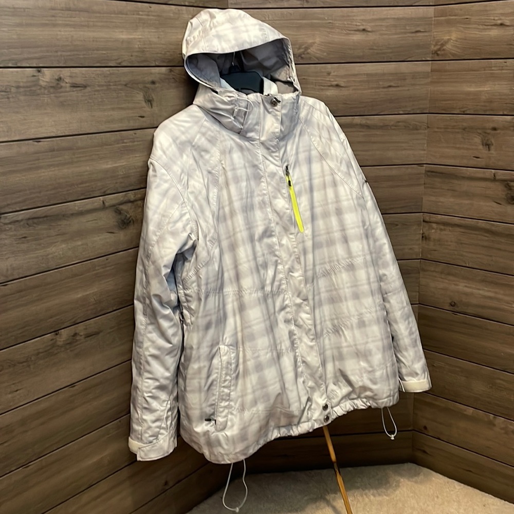 Columbia Interchange Omni-Heat 3in1 Gray Lined Winter Ski Jacket Youth Size XXXL